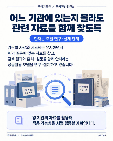 AI로 기록과 역사자료를 잇는 첫거름